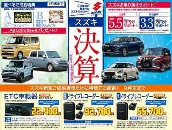 ～夏季休業のお知らせ～１８日以降も決算お待ちしております!
